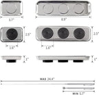 3 Pieces Magnetic Trays with 5LBs Telescoping Magnetic Pick-up Tool Set, 8.9" and 2 Pieces 3.7" Rectangle Stainless Steel Magnet Parts Tray for Screws, Mechanic's