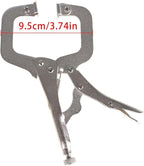 findmall 5Pcs 6 Inch Locking C Clamps with Swivel Pads Heavy Duty C-Type Locking Plier Table and Tool Vise Grip for Shop Home Farm and Automotive DIY Woodworking Welding Cabinetry Pocket Hole Joinery