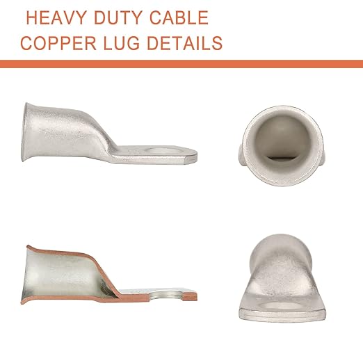 296PCS Tinned Ring Terminals 8 AWG 6 AWG 4 AWG 2 AWG 1 AWG 1/0 AWG Heat Shrink Tubing Set Copper Wire Lugs 5/16", 3/8", 1/4", 1/2", 144Pcs Battery Cable Ends and 152PCS Heat Shrink Tubing