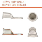 296PCS Tinned Ring Terminals 8 AWG 6 AWG 4 AWG 2 AWG 1 AWG 1/0 AWG Heat Shrink Tubing Set Copper Wire Lugs 5/16", 3/8", 1/4", 1/2", 144Pcs Battery Cable Ends and 152PCS Heat Shrink Tubing