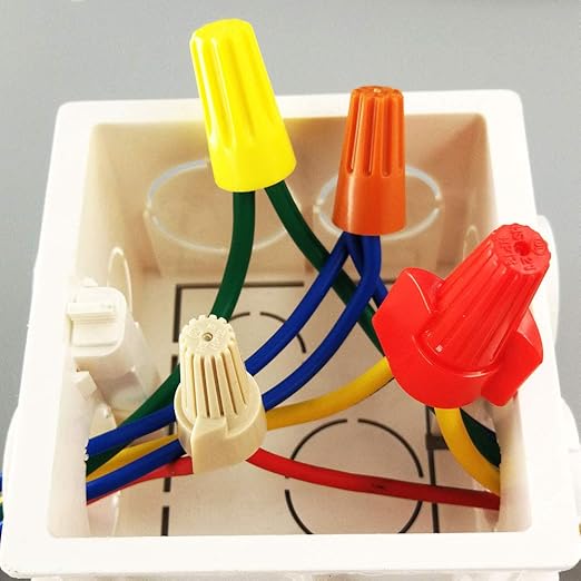 UL Listed Tan Winged Electrical Wire End Connectors Caps Bulk 500 Pack Small Twist-on Wire Connectors Nuts 22-8 AWG,HS P12 Type Screw Terminals