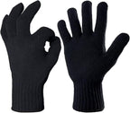 Evridwear Cotton Polyester String Knit Shell Safety Protection Work Gloves for Painter Mechanic Industrial Warehouse Gardening Construction Men & Women 12 Pairs, no Dots, Navy,Large