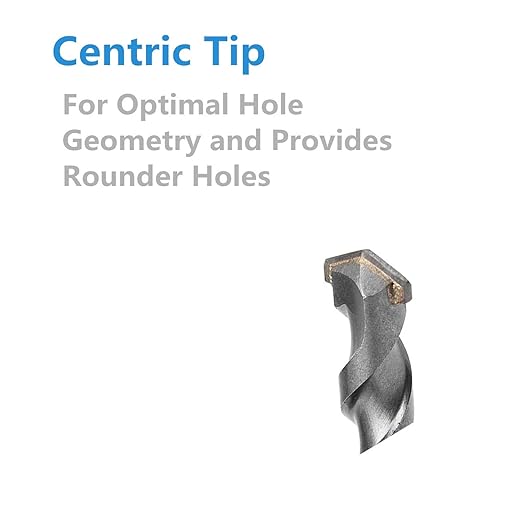 3PCS Rotary Hammer Drill Bits, SDS Plus Shak, 3/16", 1/4" 5/16" (3/16"x4", 1/4"x4", 5/16"x4")
