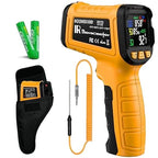 50:1 Infrared Thermometer Temperature Gun, Dual-Mode Temp Gun -58°F to 1796°F, with K-Type Thermocouple for Internal Readings, for Kilns, Industrial, and HVAC Applications