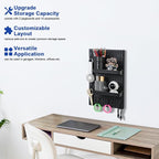 Pegboard Wall Organizer - Modular System for Gaming Setup, Office & Kitchen Storage Solutions Create A Perfectly Structured Space(Black,16″×12″)