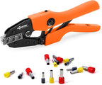KF CPTEC Ferrule Crimping Tool for Wire Ferrules and End Sleeves, AWG 2-10 (6-35mm²) - Heavy Duty Electrical Terminal Crimper