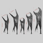 Lichamp 5PCS Vice Locking Pliers Set, 10 9 7 6 5 inches Curved Jaw Vise and Curved Jaw Grip Pliers Set