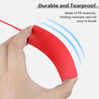 100 Plastic Waterproof Shipping Tags - Writable Marker Ties, Hanging Security Tamper Seals for Labeling and Storage - With One Marker Pen (Red)