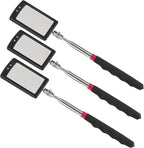 Inspection mirror telescoping with light Mirror practical addition to car repair, and anyone's toolbox Inspection Tool for Checking Vehicle, and Other Small Parts Extended (Inspection mirror-3PCS)