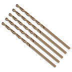 Drill Bit, #48 Cutting Diameter, 4341 HSS Gold Finish 118° Cutting Angle Number Jobber Bits - (Applications: for Drilling Soft Metal Plastic Wood), 5-Pieces