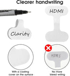 40 Pcs Cable Labels Hook and Loop Cable Labels Self Adhesive Writable Cable Wraps Paste Wire Tags Mini Waterproof Cable Tags for Electronics Computers Management Organizer Identification