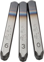9pcs Heavy Duty Steel Stamp Uppercase Number 3/16 5mm Hand Stamping Character Mark Code Alphabet Punch Kit for Bracelet Ring Jewelry Sheet Metal Plate Making Mold Die