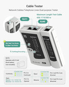 VCELINK RJ45 Crimp Tool Kit 105-in-1 for CAT7/CAT6A/CAT6/CAT5E/CAT5 Connectors, Includes Crimper Blades Replaceable, Cable Tester, Wire Cutter for Beginners Professionals DIY Network Setups