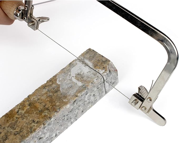 1PC Coping Saw Steel Frame With 0.3mm Diamond Wire Saw For Wood Stone Metal Cutting Multi function Hand Tool