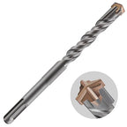 5pcs 1/2" X 6"-4" Cross-Type Double Thread Carbide Drill Bits for Concrete, Brick, Stone, Hammer Drill