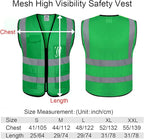 BeautyWill Custom Logo 10/20 Pack Safety Vest Class2 High Visibility Vest with Pockets Breathable Construction Vest Bulk