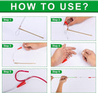 32.5FT Fiberglass Running Electrical Wire Cable Glow Rods Wire Pulling, Fish Tape Set with Accessories, Green