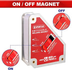 Spurtar Switchable Welding Magnets 160 Lbs On/Off Magnet and Clamps, Strong Welding Holder Tools and Accessories, Holder 45°, 90°, 135° Angle
