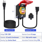 Dreyoo 2 Pack 120/230V Single Phase On/0ff switch, 120V 2HP Router Table Switch with Large Stop Sign Paddle Easy Contact for Fast Power Off for Table Saw and Other Electrical Equipment (1 Female Plug)