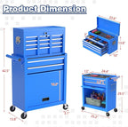Rolling Tool Chest with Wheels, 8-Drawer High Capacity Tool Box with Wheels, Removable Storage Toolbox with Lock for Garage, Workshop
