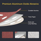 100 PCS 5 Inch Sanding Discs 100 Grit Hook and Loop Adhesive Round Sandpaper for Random Orbital Sander