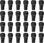 PATIKIL 4 mm Stop Peg Lock, 25 Pcs Pegboard Hooks Anti Sweep Theft Hook Locks Plastic Pegs for Mobile Accessories Shop Clothes Retail Security Display, Black