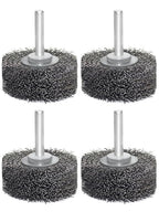 Wire Wheel Brush 2x7/8in for Drill 4Pack, Heavy Duty Carbon Steel Wire Brushes for Rust,Paint,Oxides,Corrosion Removal 1/4in Shank Drill Rotary Attachment