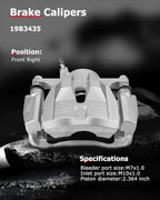 cciyu Front Right Brake Caliper Assembly w/Bracket 19B3435 2009-2010 For Pontiac For Vibe,2008-2014 For Scion For xD,2009-2019 For Toyota For Corolla,2009-2014 For Toyota For Matrix