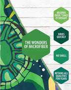 VENTURE 4TH Microfiber Beach Towel: Quick-Dry, Compact, Sand-Free, Absorbent, Sandproof and Lightweight - Perfect for Camping, Beach, and Roadtrips (Turtle Bay Design | 35x78 inches)