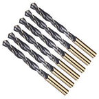 Drill Bit, 11mm Cutting Diameter, 4341 HSS Gold and Black 118° Cutting Angle Number Jobber Bits - (Applications: for Drilling Soft Metal Plastic Wood), 6-Pieces