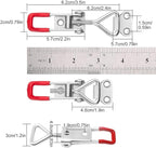 16 PCS Adjustable Toggle Clamp 360 lbs Holding Capacity Toggle Latch Hasp Clamp GH-4001 Lockable Quick Release Pull Latch Silver Metal Draw Latch for Door, Box Case Trunk, Smoker Door, Jig