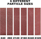 3/8x13 Sanding Belt, Premium Calcined Aluminum Oxide Grain Sandpaper, 40,60,80,120,180,240,320,400 (24/25 Pack) (40 80 120 180 240 320 Grit)