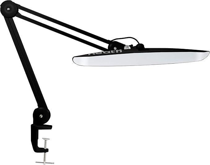 Neatfi XL 2,200 Lumens LED Task Lamp, 20W, 182 Pcs SMD LED, Dimmable, 4 Level Brightness, 3 Light Modes, Desk Light for Home, Office, Workbench (CCT, Black)