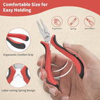 Small Needle Nose Pliers 5"-5 Pack Mini Needle Nose Pliers, Spring Loaded Needle Nose Pliers, Jewelry Pliers Needle Nose for Jewelry Making
