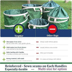 24 Gallon and 32 Gallon Collapsible Trash Can Solid Bottom for Garden Debris Bag,Yard Waste Bag,Pop-Up Trash Can,Recycling Bin,RV Camping Waste Bin,Laundry Hamper,Lawn Grass,Yard Weeds Bags,Leaf Bags