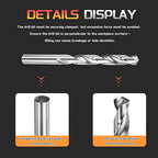 Drill Bit, 12.5mm Cutting Diameter, 4241 HSS 118° Cutting Angle Uncoated Bright Versatile Jobber Bits - (Applications: for Drilling Plastic Wood Soft Metal), 5-Pieces