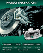 SCITOO 19B3429 Front Right Disc Brake Caliper Assembly w/Bracket For Nissan For Rogue 2008-2013,For Nissan For Rogue Select 2014-2015,For Suzuki For Kizashi 2010-2013