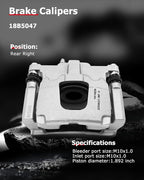 cciyu Rear Right Disc Brake Caliper Assembly w/Bracket 18B5047 2007-2011 For Dodge For Nitro,2008-2012 For Jeep For Liberty,2007-2017 For Jeep For Wrangler,2018 For Jeep For Wrangler JK