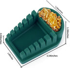 YIHUA S200 Green Heat-Resistant Silicone Soldering Wire Holder with Brass Wool Cleaner, 6 Grooves, Storage Tray, Helping Hands Soldering Wire Welding Fixture, Compatible Diameter 32-7AWG