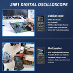 Hantek 2C42 Handheld Oscilloscope Multimeter 2 in 1 Multifunction Tester 2CH+DMM 40MHz Scope