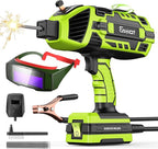 Portable Welding Machine 110V with Auto Darkening Goggles: Handheld IGBT Inverter ARC Welder Gun Stick Welder - 5 Variable Current Adjustment for 3/32"-1/8" Rods and DIY,Professional Use,Repair(Green)