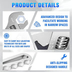 AN Hose Fitting Adjustable Wrench 3AN-12AN Lightweight Aluminum (Sliver-Non-Marring)