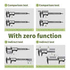 Digital Caliper 0-6" Measuring Tool with Metal Ruler, Micrometer Caliper with Auto-Off Feature, Interchangeable Between inches and millimeters for DIY/Household and 3D Printing, Black