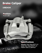 cciyu Front Left Brake Caliper Assembly w/Bracket 19B3434 2009-2010 For Pontiac For Vibe,2008-2014 For Scion For xD,2009-2019 For Toyota For Corolla,2009-2014 For Toyota For Matrix