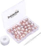 Natural Pearl Beads Rice 9-10mm Purple Freshwater Cultured Loose Gemstone Beads for DIY Jewelry Making 13.8''/Strand HQ