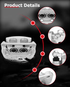 cciyu Front Left Brake Caliper Assembly w/Bracket 19B3826 2014 2015 2016 2017 2018 2019 For Acura For MDX,2016 2017 2018 2019 2020 2021 For Honda For Pilot,2017 2018 2019 2020 For Honda For Ridgeline