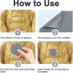 8PCS 7.8x3.9 inch Nylon Repair Patch Self-Adhesive Fabric Patch Down Jacket Repair Patches for Puffer Jackets Tenacious Tape Polyester Waterproof Lightweight Tent Repair Patch Kits for Clothes Bag