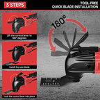 Cordless Oscillating Tool for Milwaukee 18V Battery, Oscillating Multi Tool Kit with Auxiliary Handle, 6 Variable Speed, Oscillating Saw for Scraping, Sanding, Cutting Wood (Battery Not Included)