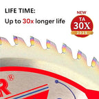 10-Pack 6-1/2" 60-Tooth 5/8" Arbor Woodworking Circular Saw Blade,Ultra Finish/General Purpose,Special Anti-Thermal Adhesion Coating on Cutting Edge-TA,High Finish, Long Life,6-1/2" 60T 5/8"