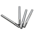 Tungsten Carbide Burr Cylinder Ball Nose Shape SC-1 Double Cut Rotary Burr File (1/4" Cutter Dia X 5/8" Cutter Length) with 1/4'' Shank, 4PCS Bundle by LU&MN